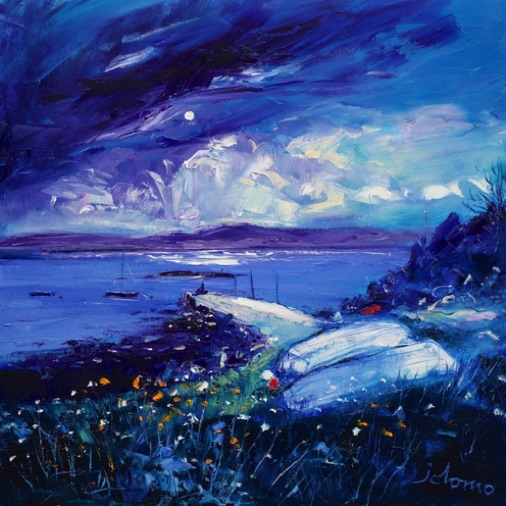 Moon over Jura from Carsaig Tayvallich
 20x20
SOLD